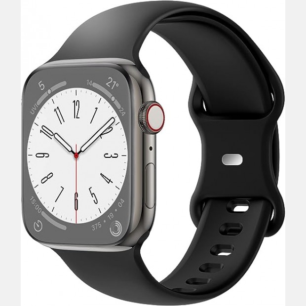 CUREA DIN SILICON PENTRU APPLE WATCH - NEGRU