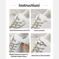 SIRETURI ELASTICE FARA LEGARE CU MAGNET, NEGRU