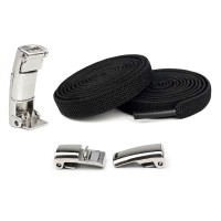 SIRETURI ELASTICE FARA LEGARE CU MAGNET, NEGRU