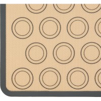 Tava copt Macarons, 24 de forme rotunde, forma pentru prajituri/fursecuri, rezistenta la temperaturi de pana la 250 grade C, 42 x 30 cm