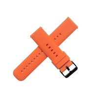 CUREA CEAS SILICON, COMPATIBILA CU SMARTWATCH HUAWEI WATCH GT 2 / 3 PRO, SAMSUNG GALAXY WATCH 46MM, FOSSIL, SAU ORICE CEAS CU LATIME CUREA 22 MM, Portocaliu