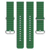 CUREA CEAS SILICON, COMPATIBILA CU HUAWEI WATCH GT 2 / 3 PRO, SAMSUNG GALAXY WATCH 46MM, FOSSIL, SAU ORICE CEAS CU LATIME CUREA 22 MM, Verde