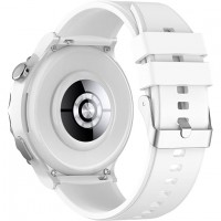 CUREA CEAS SILICON, COMPATIBILA CU SMARTWATCH HUAWEI WATCH GT 2 / 3 PRO, SAMSUNG GALAXY WATCH 46MM, FOSSIL, SAU ORICE CEAS CU LATIME CUREA 22 MM, Alb