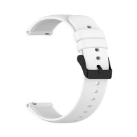 CUREA CEAS SILICON, COMPATIBILA CU SMARTWATCH HUAWEI WATCH GT 2 / 3 PRO, SAMSUNG GALAXY WATCH 46MM, FOSSIL, SAU ORICE CEAS CU LATIME CUREA 22 MM, Alb