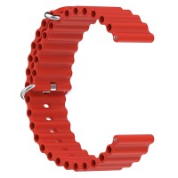CUREA CEAS SILICON, COMPATIBILA CU HUAWEI WATCH GT 2 / 3 PRO, SAMSUNG GALAXY WATCH 46MM, FOSSIL, SAU ORICE CEAS CU LATIME CUREA 22 MM, Rosu