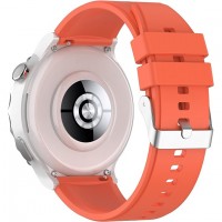 CUREA CEAS SILICON, COMPATIBILA CU SMARTWATCH HUAWEI WATCH GT 2 / 3 PRO, SAMSUNG GALAXY WATCH 46MM, FOSSIL, SAU ORICE CEAS CU LATIME CUREA 22 MM, Portocaliu