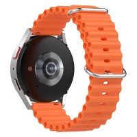 CUREA CEAS SILICON, COMPATIBILA CU HUAWEI WATCH GT 2 / 3 PRO, SAMSUNG GALAXY WATCH 46MM, FOSSIL, SAU ORICE CEAS CU LATIME CUREA 22 MM, Portocaliu