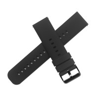 Curea ceas silicon, compatibila cu smartwatch Huawei Watch GT 2 / 3 PRO, Samsung Galaxy Watch 46mm, Fossil, sau orice ceas cu latime curea 22 mm, Negru