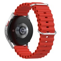 CUREA CEAS SILICON, COMPATIBILA CU HUAWEI WATCH GT 2 / 3 PRO, SAMSUNG GALAXY WATCH 46MM, FOSSIL, SAU ORICE CEAS CU LATIME CUREA 22 MM, Rosu