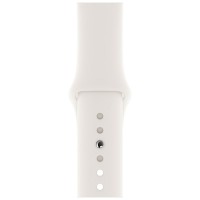 Curea Sport, Apple Watch, Silicon, Alb