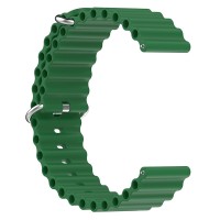 CUREA CEAS SILICON, COMPATIBILA CU HUAWEI WATCH GT 2 / 3 PRO, SAMSUNG GALAXY WATCH 46MM, FOSSIL, SAU ORICE CEAS CU LATIME CUREA 22 MM, Verde