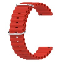 CUREA CEAS SILICON, COMPATIBILA CU HUAWEI WATCH GT 2 / 3 PRO, SAMSUNG GALAXY WATCH 46MM, FOSSIL, SAU ORICE CEAS CU LATIME CUREA 22 MM, Rosu