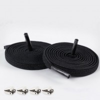 SIRETURI ELASTICE FARA LEGARE CU CLIPS METALIC, Negru