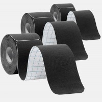 SET 3 BENZI KINESIOLOGICE - NEGRE - PRE-TAIATE - ROLE DE 20 DE BENZI DE 25 CM